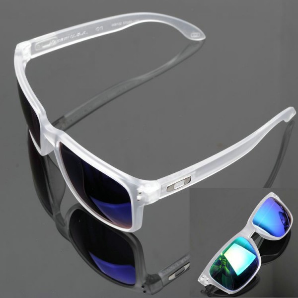 oakley sunglasses white frame blue lens