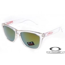 Oakley Frogskins Sunglasses Transparent Frame Yellow Gray Lens OAKLEY20156382
