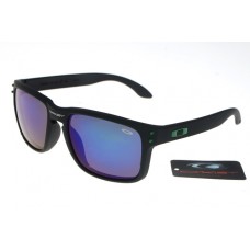 Oakley Holbrook Sunglasses Black Frame Indigo Blue Lens